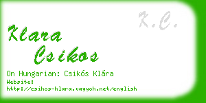 klara csikos business card