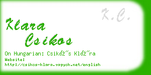 klara csikos business card